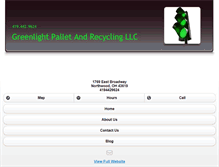 Tablet Screenshot of greenlightpalletandrecycling.com